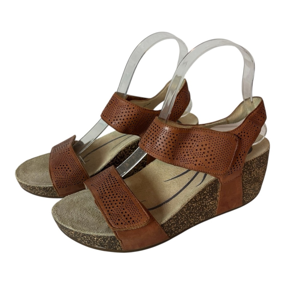 ABEO BIO Systems Women's Uphold Leather Wedge Heel Sandals Narrow Width 7N